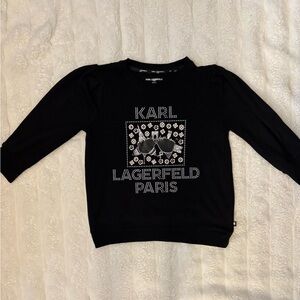 Karl Lagerfeld Women Black Graphic Sweatshirt